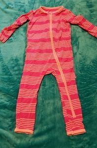 Kickee Pants Pink Stripe Coverall 9-12 months